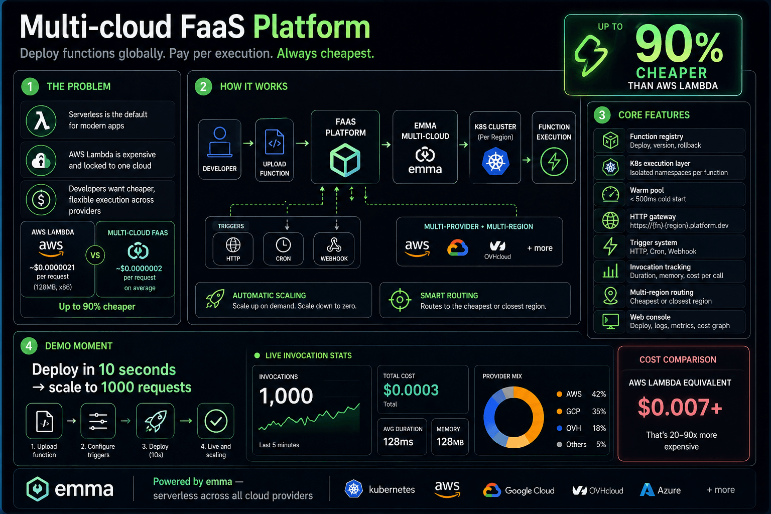 Multi-cloud FaaS — example illustration